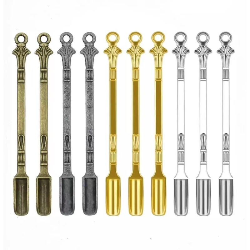 Tools Youtube - 3er-Set, 6er-Set, 80mm Mehrfarbige Metall-Schnupftabaklöffel, Mini,