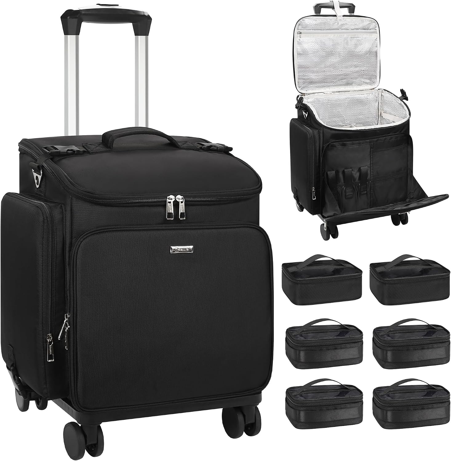 Tool Bag - Rollender Make-up-Koffer, Haarwerkzeug-Reisetasche, Kosmetikkoffer auf Rädern