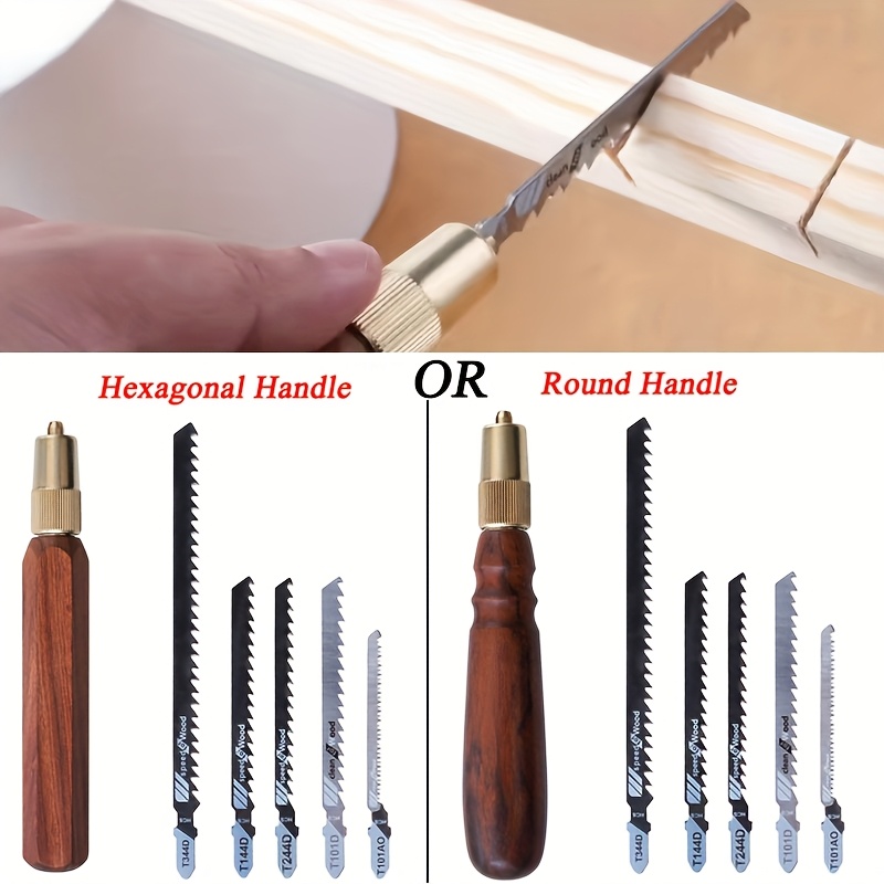 Hacksaw - 1 Set abnehmbare Mini-Handsäge mit rundem/sechseckigem