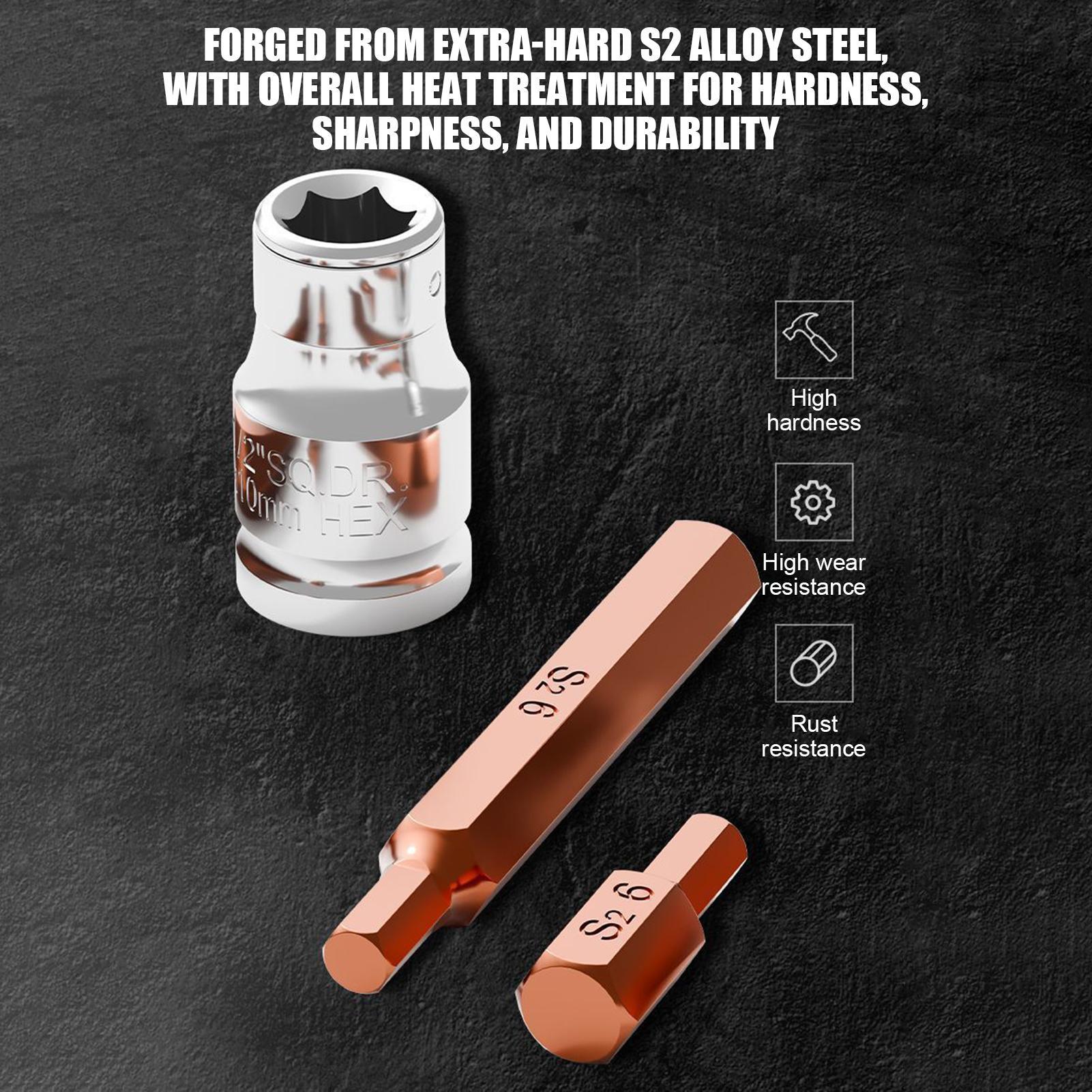 Screwdriver Set - Magnetischer Bohrersatz, magnetisches Hochleistungs-Metall-Steckschlüssel-Reparaturwerkzeug, 15-teiliger Schraubendreher,