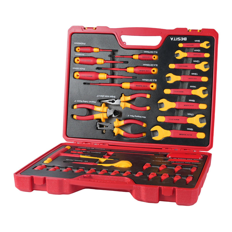 Socket Wrench - Professionelles EV-Reparaturwerkzeug-Set, 41-teilig, 1000V Isolierte Schraubenschlüssel,