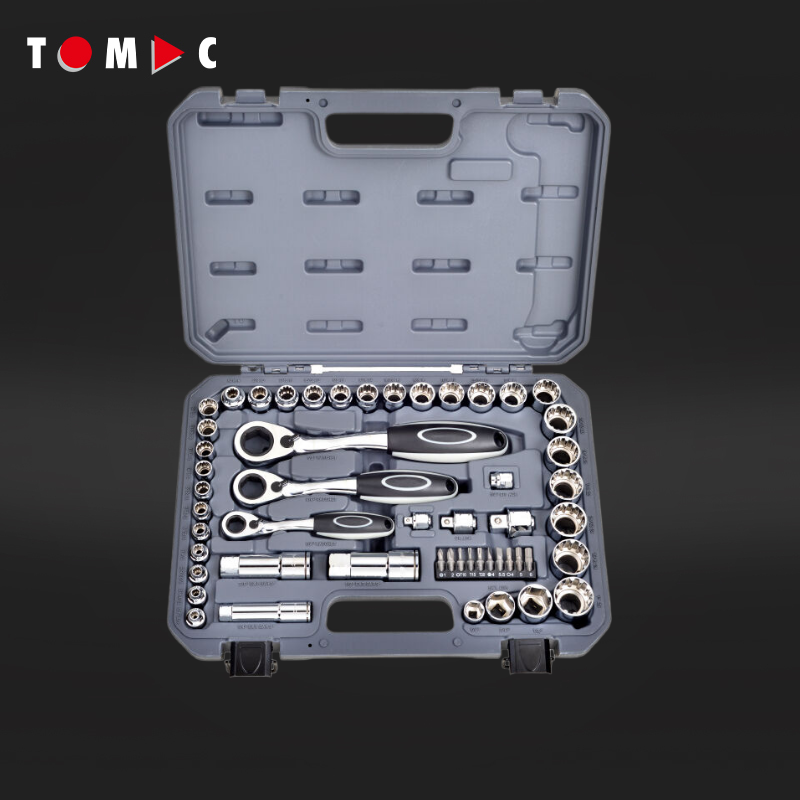 Socket Wrench - TOMAC 52-teiliges Chrom-Vanadium Steckschlüssel-Set, Durchsteck-Steckschlüsselsatz für